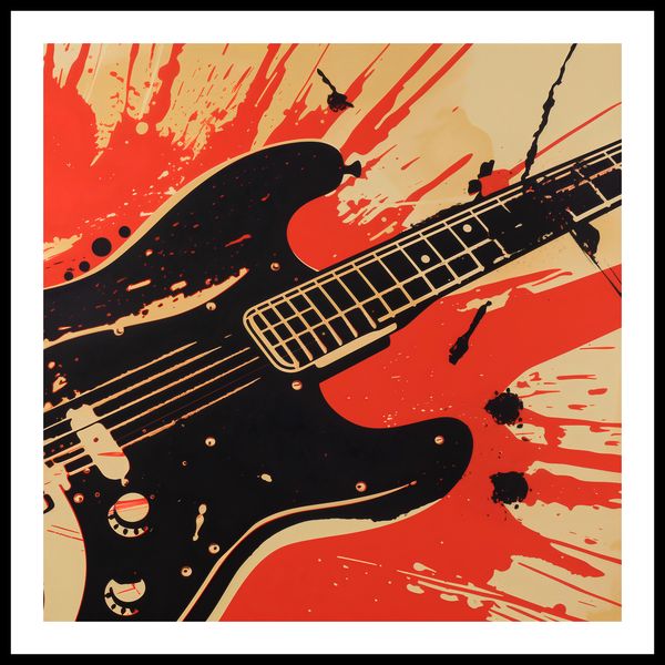 Plakat 80x80cm Gitara Elektryczna zdjęcie 3