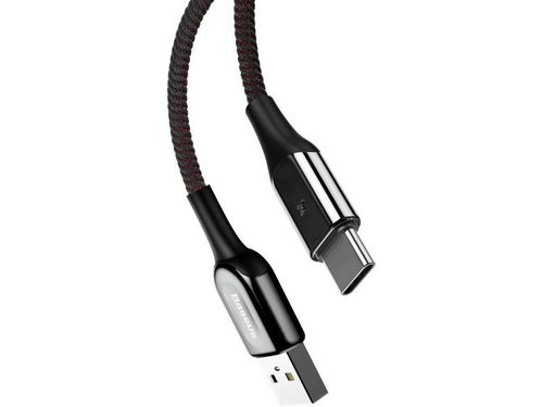 Baseus kabel X-shaped Light USB-C Typ C 3A Rapid Charge 1m black na Arena.pl