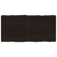 Blat ciemnobrązowy 120x60x(2-6) cm drewno z naturalną krawędzią