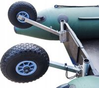 KOŁA TRANSPORTOWE DO PONTONU 200 KG, UCHWYTY WĘDKI