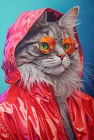 Plakat 67,5x100cm Kot w Stylu