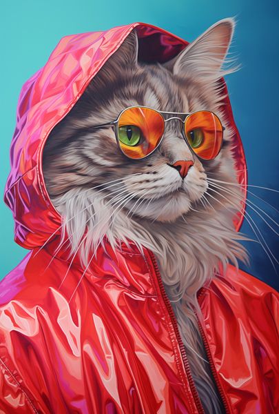 Plakat 67,5x100cm Kot w Stylu zdjęcie 1