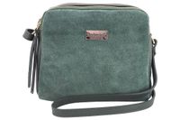 Damska skórzana listonoszka włoska - Zielona ciemna