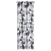 ZASŁONA PRZELOTKI WZÓR TRÓJKĄTY 140X250 CM SZARA