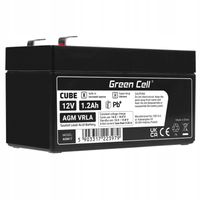 GREEN CELL Akumulator AGM mocny 12V 1.2Ah do KASY WAGI AUTKA Bezobsługowy