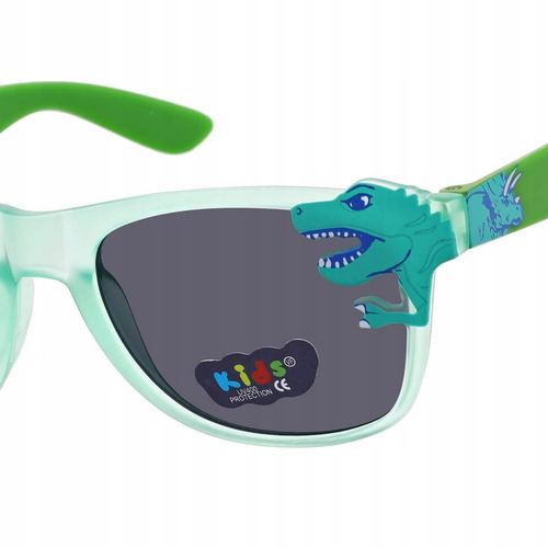 Dziecięce Okulary przeciwsłoneczne DINOZAUR zielone dla dzieci + ETUI na Arena.pl