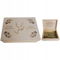 Prezent na Bierzmowanie dla Dziewczynki dla Chłopca Drewniane Pudełko