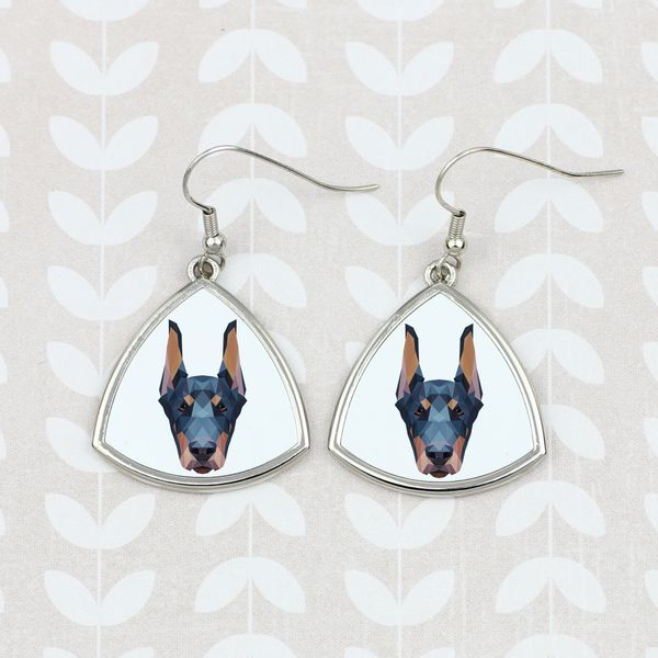 Doberman kolczyk geometryczny Art-Dog zdjęcie 3