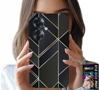 ETUI DO OPPO RENO11 F 5G - ZŁOTE RAMKI, ELEGANCKIE WZORY + FOLIA