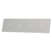 PANEL SZKLANY 1+1+1+1 (4 PUSZKI) - SREBRNY LIVOLO