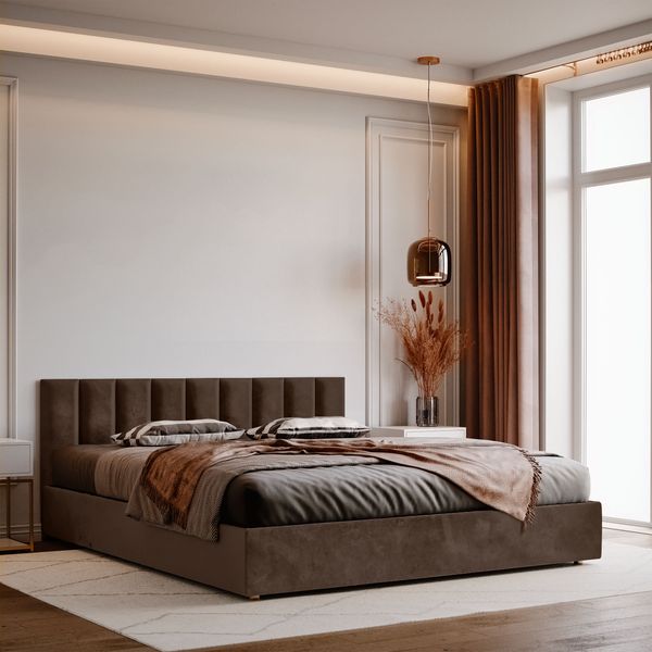 Panel Tapicerowany Ścienny Brązowy 70cm x 15cm zdjęcie 4