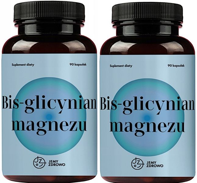 Glicynian Magnezu Jemy Zdrowo 180 Kapsułek 375mg w dziennej dawce zdjęcie 1