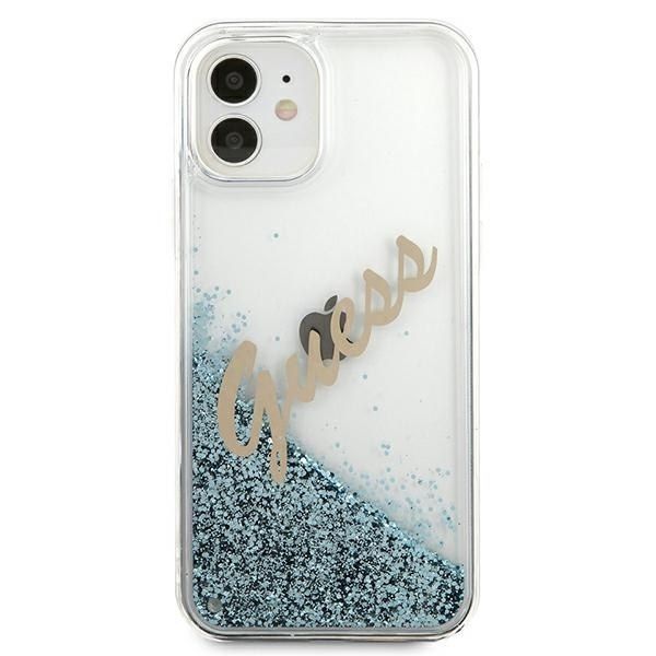 Guess GUHCP12SGLVSBL iPhone 12 mini 5,4" niebieski/blue hardcase Glitter zdjęcie 3