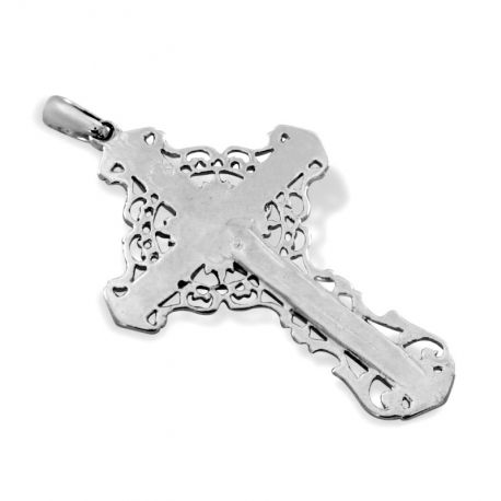 SREBRNY KRZYŻ Z UKRZYŻOWANYM JEZUSEM PRÓBA SREBRA 925 GRAWER GRATIS! zdjęcie 3