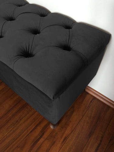 Pufa pikowana tapicerowana ze schowkiem na Arena.pl