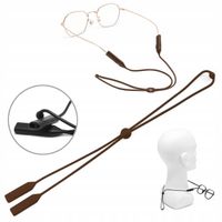 Silikonowy pasek Gumka do okularów sznureczek z regulacją - Brązowy