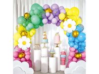 Girlanda balonowa kolorowa stokrotki, 82 szt.