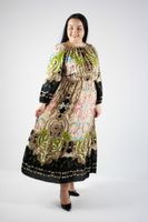 Sukienka hiszpanka ornamenty Taya Czarno-czekoladowa UNI