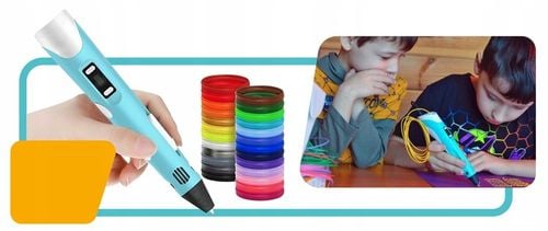 DŁUGOPIS 3D DRUKARKA 3D PEN dla dzieci + 310m WKŁADY MATA SZABLONY ZESTAW na Arena.pl