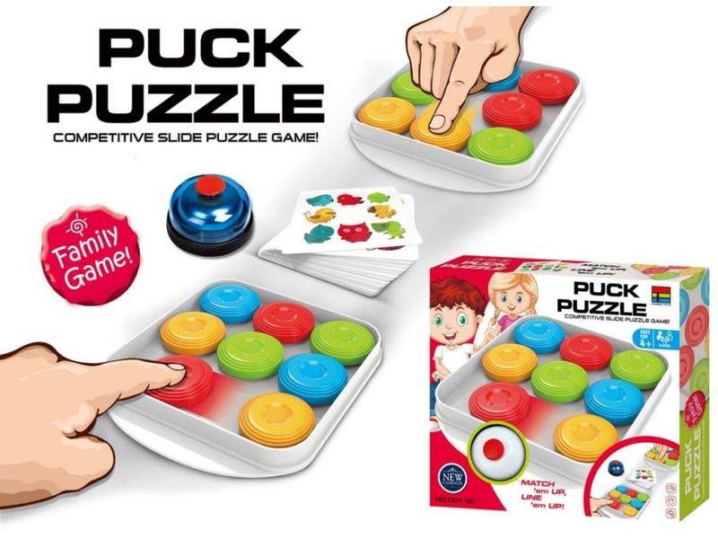 Gra Logiczna SZYBKIE KRĄŻKI Puck Puzzle Karty, Dzwonek, Zręcznościowa zdjęcie 1