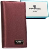 portfel damski ze skóry naturalnej i ekologicznej w fioletowym