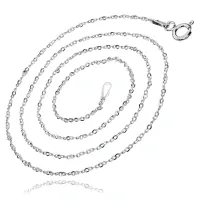 DELIKATNY RODOWANY SREBRNY ŁAŃCUSZEK ANKIER ANCHOR 1.15MM 50CM SREBRO 925