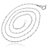 DELIKATNY RODOWANY SREBRNY ŁAŃCUSZEK ANKIER ANCHOR 1.15MM 55CM SREBRO 925