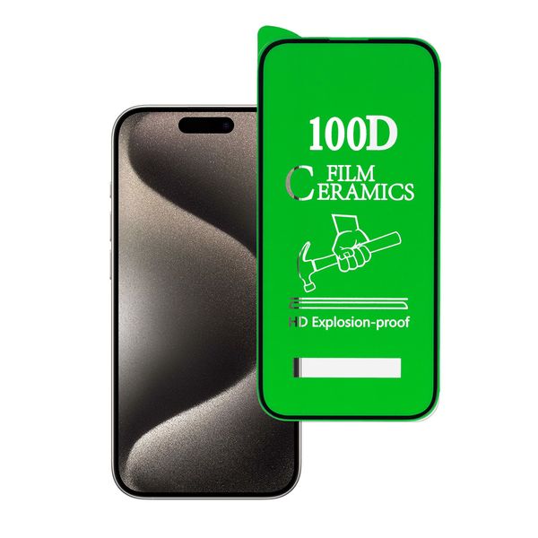 Hartowane szkło HARD CERAMIC do IPHONE 15 PRO MAX CZARNE zdjęcie 1
