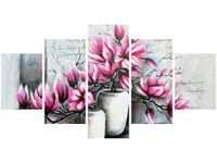 80CM 150CM OBRAZ 5 ELEM MAGNOLIE WAZONACH ŚCIENNY