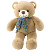 Pluszowa Maskotka Przytulanka Miś Kolorowy Szalik Wełniany Brązowy 55cm