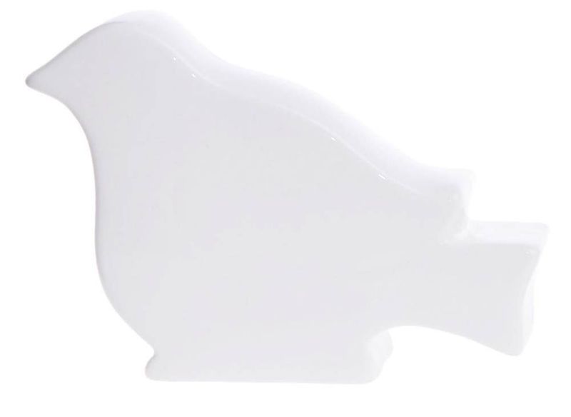 Ptaszek ceramiczny biały mały zdjęcie 1
