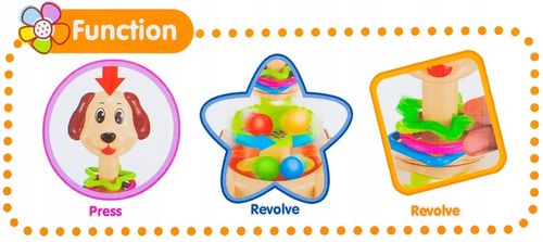 BĄCZEK SPINNER DLA DZIECI PIESEK Z KULECZKAMI ZABAWKA WIRUJĄCA DLA DZIECI na Arena.pl