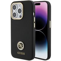 Guess GUHCP15LM4DGPK iPhone 15 Pro 6.1" czarny/black hardcase Silicone Logo