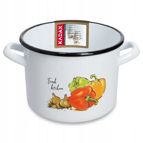 GARNEK GAR EMALIOWANY DUŻY DO ROSOŁU 18cm 3,4 L na Arena.pl