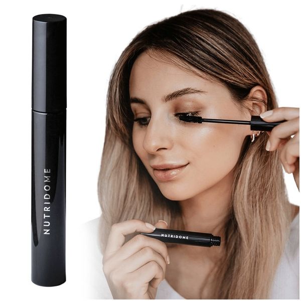 TUSZ DO RZĘS ze szczoteczką olej rycynowy WYDŁUŻAJĄCY czarny NUTRIDOME zdjęcie 5