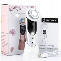 Masażer twarzy EMS Mezoterapia bezigłowa Lifting 7w1 do masażu Beauty LED