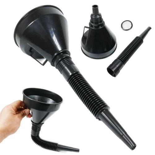 Uniwersalny lejek do kanistra baku paliwa płynów oleju duży z sitkiem na Arena.pl