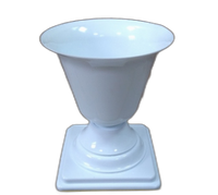 flakon niski wazon plastikowy h-26 biały