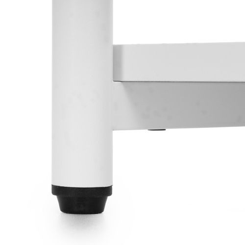 Szafka nocna, stolik z półkami do sypialni 35x31x59 cm nakastnik, biały na Arena.pl