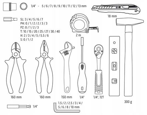 zestaw narzędzi 60 elementów na Arena.pl
