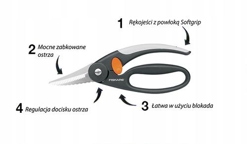 NOŻYCE DO RYB 22CM 1003032 FISKARS na Arena.pl