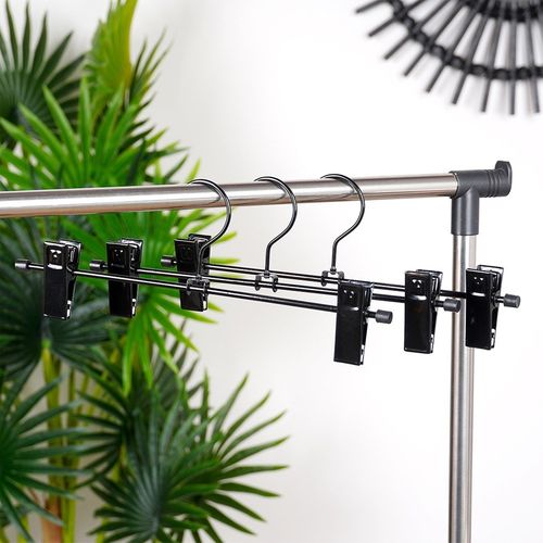 3x Wieszaki na Spodnie Spódnice Ubrania Wiszące z Klipsami Odzieżowe na Arena.pl