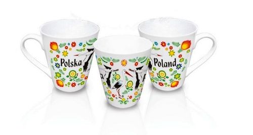 Kubek skośny folk - Bocian na Arena.pl