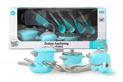 Zestaw Kuchenny dla Dzieci Zabawa w Gotowanie HOME ACCESSORIES 11 EL. na Arena.pl