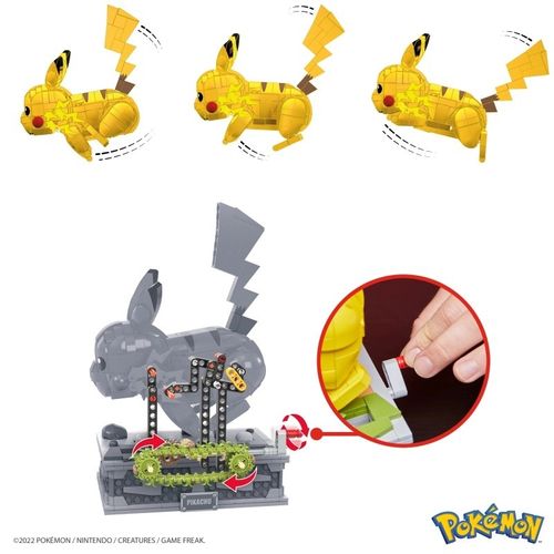 Klocki Mega Pokemon Ruchomy Pikachu 1095 Elementów na Arena.pl