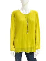 Bluzka z naszyjnikiem żółty uni