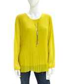 Bluzka z naszyjnikiem żółty uni