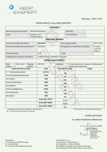 Susz konopny | MOON ROCK | 58% CBD | 100 g na Arena.pl
