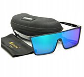 Męskie OKULARY PEŁNE LUSTRZANKI PILOTKI PRZECIWSŁONECZNE GREEN/BLUE/BLACK
