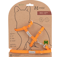 AMIPLAY Guard SAMBA Szelki + smycz dla kota psa królika pomarańczowe M